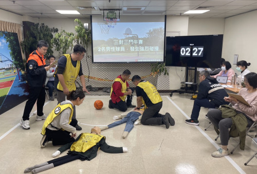 麻豆新樓醫聯手南消企業店家急救競賽 高擬真場景演練關鍵時刻