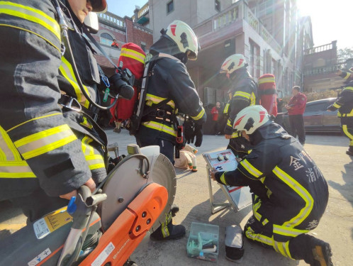 金門消舉辦無腳本火災搶救演練 提升救災能力