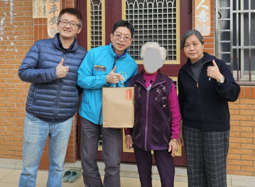 金門縣府關懷獨居長者 送暖迎春