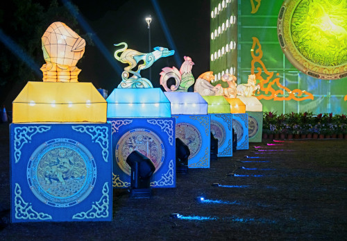 馬年玉璽啟燈‧元宵主燈璀璨點亮金門 閃耀莒光湖畔