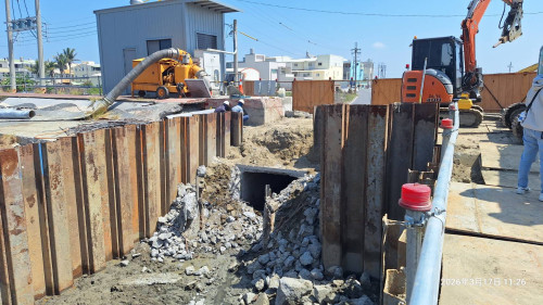 將軍區馬沙溝3號水門啟動改建  強化區域防洪量能