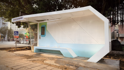 臺南文化中心特色候車亭啟用 城市風景新亮點