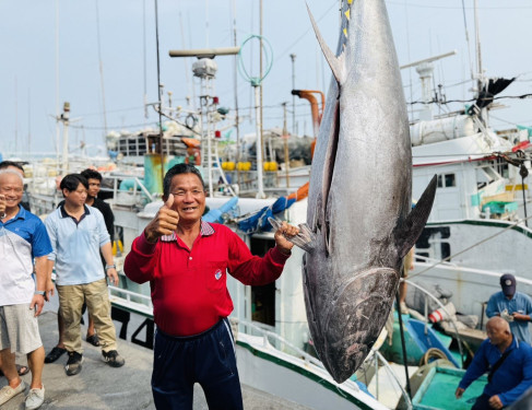 屏東東港第1鮪報到 67歲洪福家搶頭采 