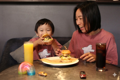 兒童月搶客！  穿親子裝免費吃雙堡 復古柑仔店驚喜登場