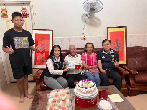 百歲榮民凌爺爺幸福滿堂 澎湖榮服處歡慶紀壽