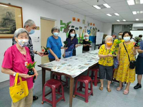 白河榮家樂齡生活添綠意 手作水苔球盆栽樂趣多