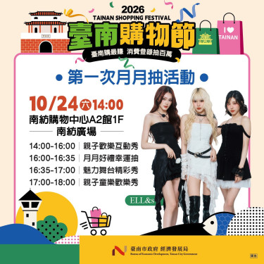 臺南購物節首波10/24登場 串聯商圈祭×國旅加碼迎連假商機