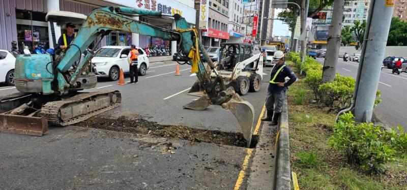 臺南捷運第1期藍線基本設計管線調查 用路人提早改道