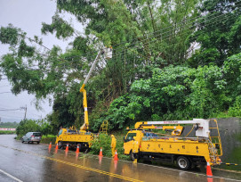 山陀兒颱登陸風雨有感  台電新營區處：持續戒備