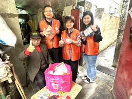 祥蛇獻瑞 台電台南暖心關懷獨老送年菜紅包 偕華山、創世共襄盛舉