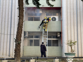 佳里榮家自衛消防演練逼真 確保春節假期家區住民安全