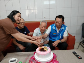 101歲榮民林縣來爺爺紀壽 基隆市榮服處溫馨慶生