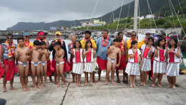 航向母親的島嶼帛琉「無私分享號」抵蘭嶼舊開元港  海委會與臺東縣政府聯袂迎接
