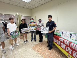 岡山警分局走進校園嘉年華  四語宣導防詐騙交通安全