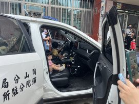 岡山警分局彌陀所「小小警察體驗營」教育宣導並行