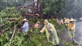 白河榮家風災豪雨侵襲 雲林榮服處支援災後環清展愛心行動力