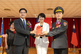 南投消防局新卸任局長 布達宣誓交接典禮