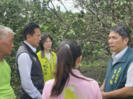 丹娜絲重創台南立委林俊憲率隊會勘爭取補助