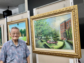 「速、簡、美」獨特風格，范春展油畫個展亮相