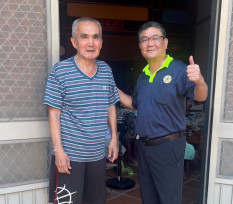 金門榮服處感謝慶福基金會贈涼感衣 讓榮民清涼一夏