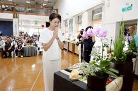 慈濟南投、草屯吉祥月祈福活動 許淑華獻供頂禮祈安