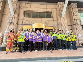 精進高樓層建築應變能力！　竹市消防局轄內大樓火災搶救演練