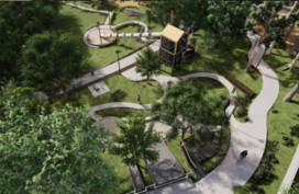 竹北首座森林特色公園　鄭朝方造全縣之最18米長溜滑梯結合地景林木