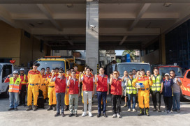 同島一命共度難關　竹市特搜與重機具團隊整備前往花蓮支援