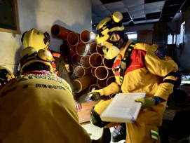 國家防災日大規模震災演練　竹市特種搜救隊出動齊心防災