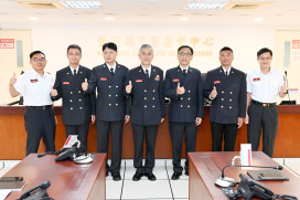 金門消4人局晉陞授階 呂英華期勉精進不懈