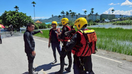 投入馬太鞍溪堰塞湖溢流災區　竹縣消防局特種搜救隊持續全力搜救