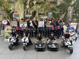 響應交通安全月 南市警五分局辦親子闖關 小小警察學安全知識