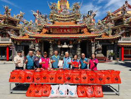 苗栗榮服處感謝后厝龍鳳宮關懷榮民眷