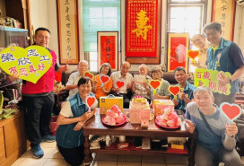 百歲榮民陳爺爺紀壽 苗栗榮服處聯袂社團溫馨慶生