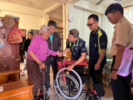 金門榮服處與輔具中心助榮民維修輪椅 展現即時關懷行動