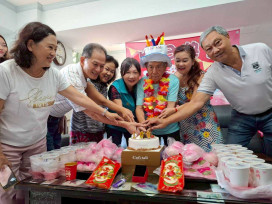 百歲榮民薄伯伯紀壽 嘉義榮服處歡喜慶生
