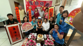 百歲榮民唐伯伯紀壽哼唱軍歌 嘉義榮服處與公所齊慶賀