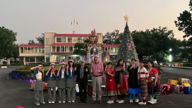 屏東榮家聖誕點燈溫馨登場 燈火璀璨映照住民長輩心田