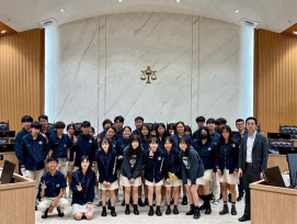 華盛頓中學學生參訪臺中地方法院　專業律師引導增進法治素養 