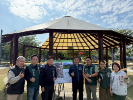 臺南市議會工務委員會勘查慶平公園涼亭修繕及臺南高院新建辦公廳室工程