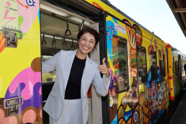 集集線鐵路第一階段復駛 西遊記彩繪列車首航