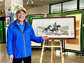 張進丁書墨個展登場 墨韻書寫返鄉心語