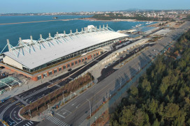 金門港旅運中心整備作業持續推進 試營運順延2/3登場