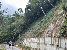 維護遊客安全　滿月圓園區及東滿步道邊坡加固工程2/3-4日休園
