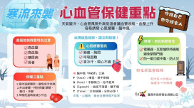 強烈冷氣團來襲！溫馨提醒注意保暖 留意心血管健康