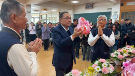 阿彌陀佛聖誕千秋　侯友宜參拜樹林光明寺、慈恩宮祈願市政順利