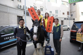  馬到成功！呂維胤牽駿馬登記參選民進黨台南市議員初選