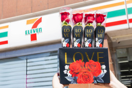 西洋情人節獻上逾7萬朵紅玫瑰 統一10大通路浪漫開賣