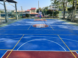 仙草實小戶外球場煥然一新！結合KIST美學改善地坪安全