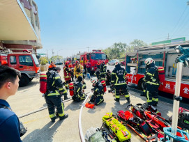 守護大橋開通後觀光安全-金門消辦旅館實兵演練